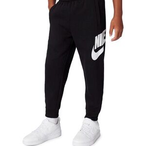 Nike Kids Black Sweatpants with White Logo